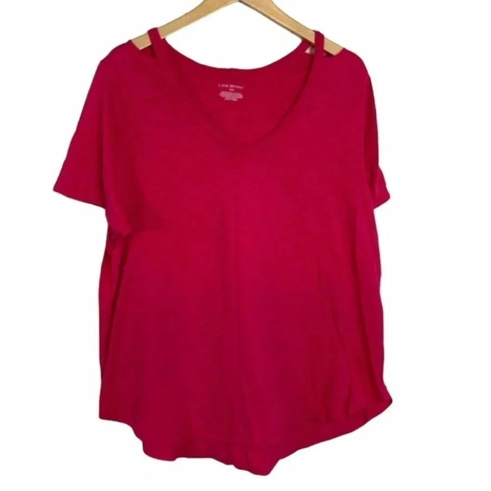 Lane Bryant Plus-size 18/20 raspberry cut out T-shirt